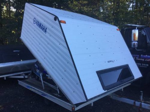 2001 Karavan Ultra 10x101 Enclosed Clam Shell Trailer White Will Trade 1300 Motorcycle Trailer