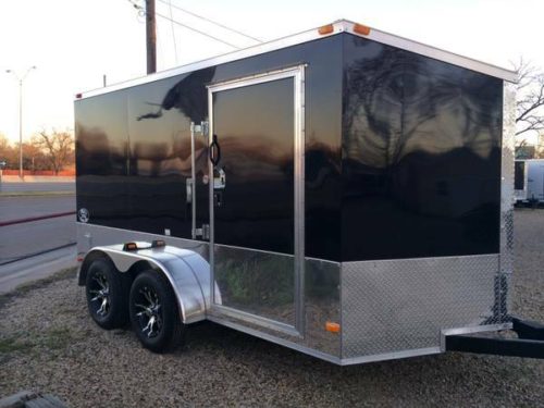 7x12+ v nose enclosed trailer SCREWLESS aluminum package - $4498 (A of ...