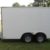 Enclosed 8.5x12 ATV Trailer in White w/ V-Nose, 6'6