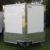 Enclosed 8.5x12 ATV Trailer in White w/ V-Nose, 6'6