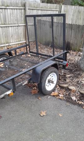 4-ft x 6-ft Wire Mesh Utility / Motorcycle Trailer with ...

