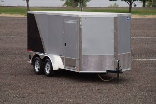 New 7x14 V Nose Enclosed Cargo Motorcycle Trailer 6095 Motorcycle