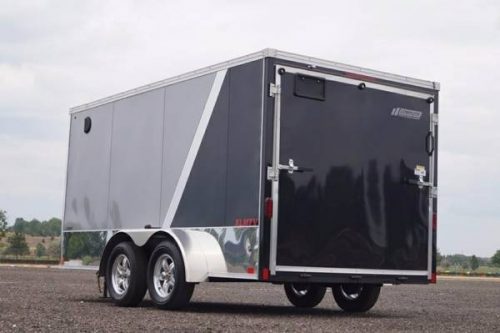 New 7x14 V-Nose Enclosed Cargo Motorcycle Trailer - $6095 | Motorcycle ...