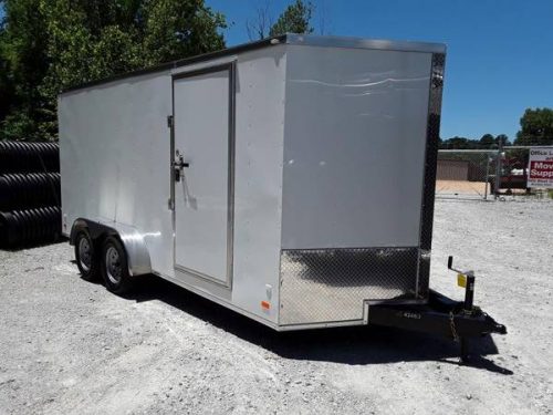 2018 Covered Wagon Trailers 7x16 White Enclosed Cargo Trailer - $4400 ...