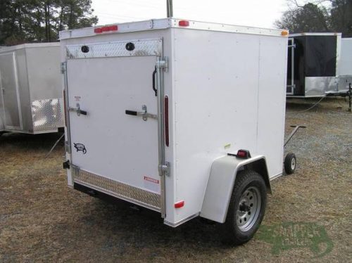 ARGO TRAILERS IN STOCK! White EXTERIOR 5x6 Enclosed Trailer with Ramp ...