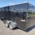 New 7x16-7K Cargo Trailers in Grey or Black w/RV Dr/Ramp/V-nose/LED's - $5399 - Image 1