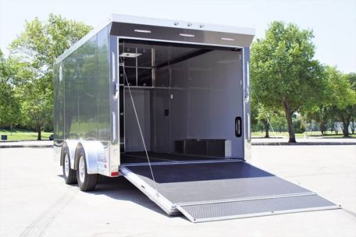 ATC 7.5 X 14 Premium Enclosed Motorcycle Cargo Trailer: Aluminum LOADE