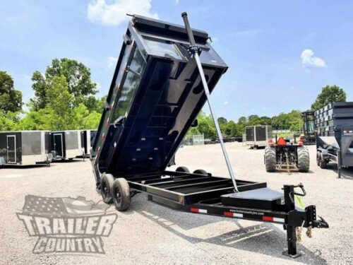 New 7' x 14' 3-Stage Telescopic Hoist Hydraulic Dump Trailer w/ 48 ...