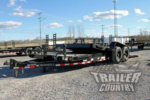 New 7' x 22' Heavy Duty 14K Low Profile Tilt Deck Equipment Hauler Fla ...